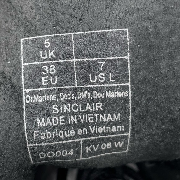 SOLD-New Dr Martens Sinclair Platform Boots Black Zip Front Smooth Leather - Picture 9 of 9